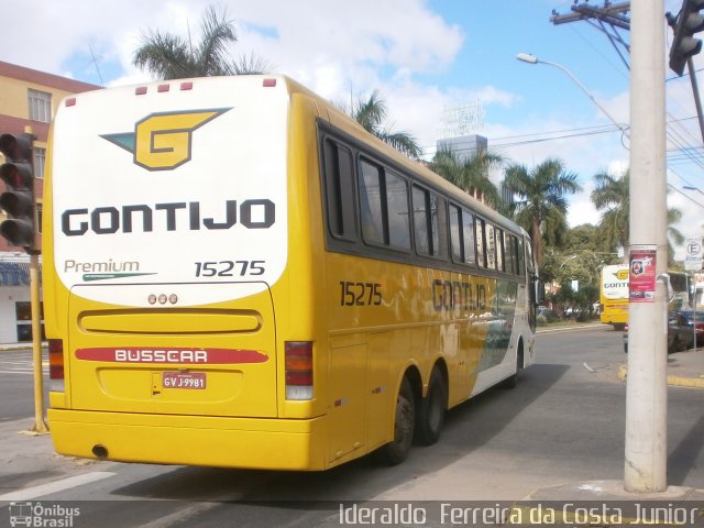 Empresa Gontijo de Transportes 15275 na cidade de Governador Valadares, Minas Gerais, Brasil, por Ideraldo  Ferreira da Costa Junior. ID da foto: 1142890.