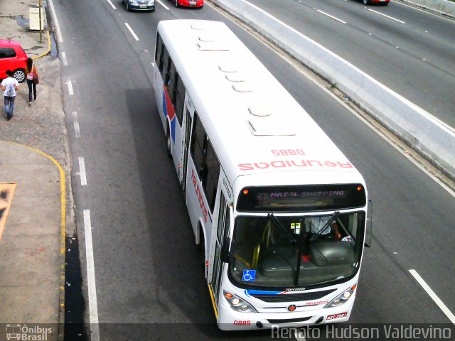 Reunidas Transportes Urbanos 0885 na cidade de Natal, Rio Grande do Norte, Brasil, por Renato Hudson Valdevino. Número da foto: #1145790.