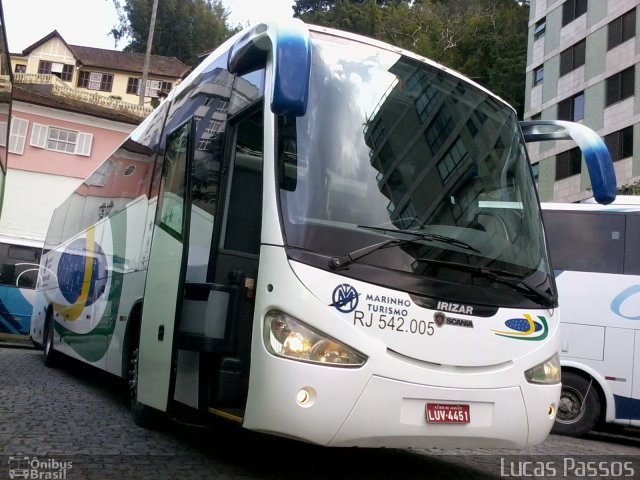 Marinho Transporte e Turismo RJ 542.005 na cidade de Petrópolis, Rio de Janeiro, Brasil, por Lucas Passos. Número da foto: #1147239.