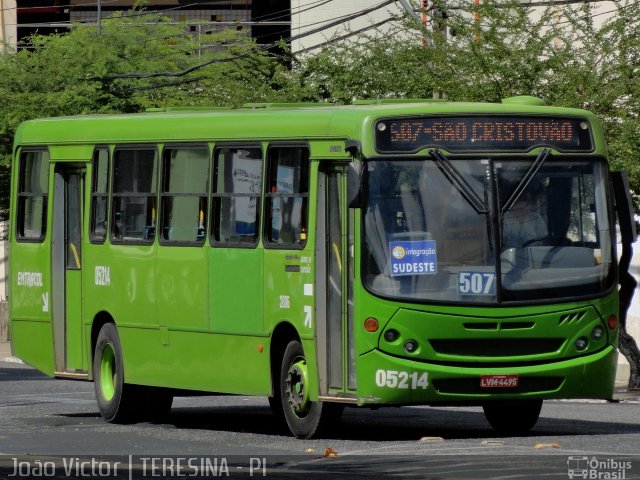 EMTRACOL - Empresa de Transportes Coletivos 05214 na cidade de Teresina, Piauí, Brasil, por João Victor. ID da foto: 1148094.