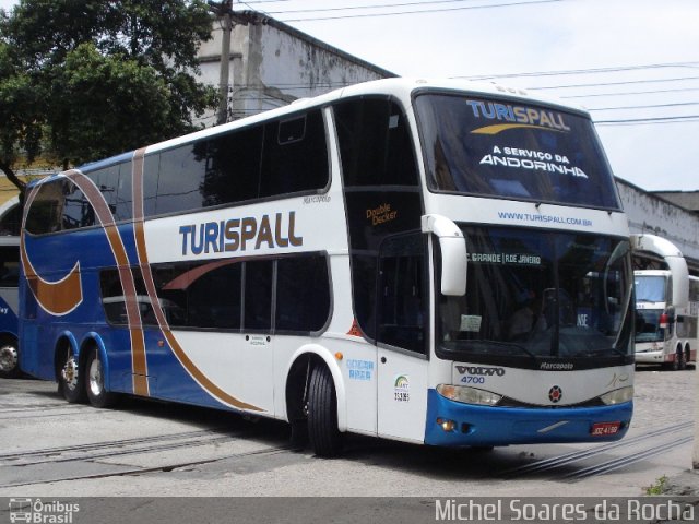 Turispall Transporte e Turismo 4700 na cidade de Rio de Janeiro, Rio de Janeiro, Brasil, por Michel Soares da Rocha. Número da foto: #1148331.
