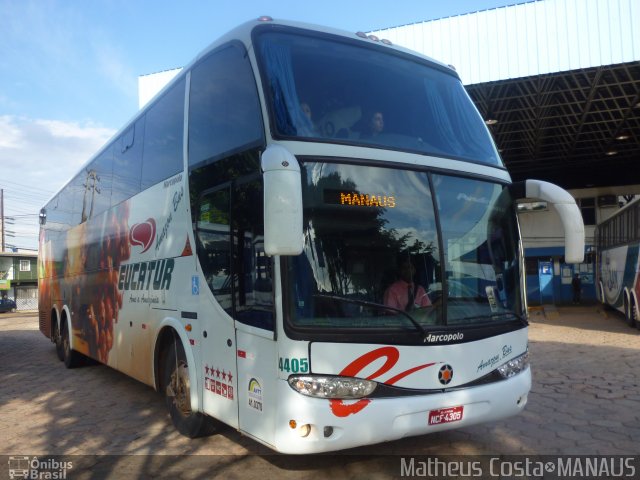 Eucatur - Empresa União Cascavel de Transportes e Turismo 4405 na cidade de Manaus, Amazonas, Brasil, por Vicente Pinto Moreira. Número da foto: #1148614.