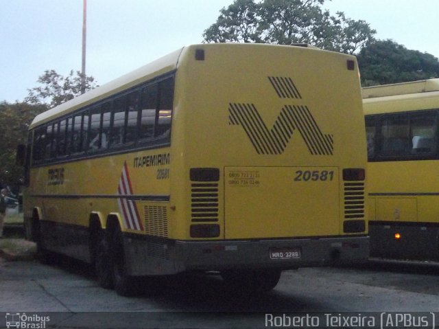 Viação Itapemirim 20581 na cidade de São Paulo, São Paulo, Brasil, por Roberto Teixeira. ID da foto: 1158721.