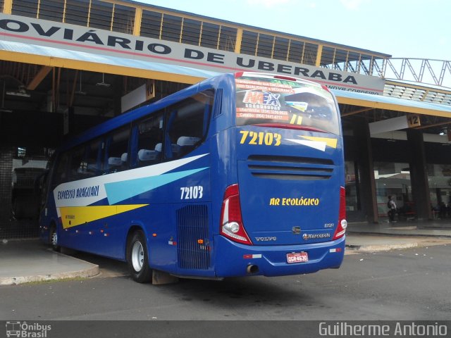 Expresso Araguari 72103 na cidade de Uberaba, Minas Gerais, Brasil, por Guilherme Antonio. Número da foto: #1158757.