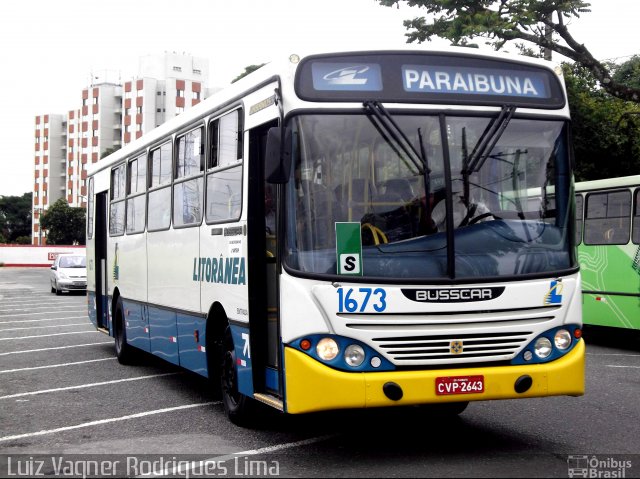 Litorânea Transportes Coletivos 1673 na cidade de São José dos Campos, São Paulo, Brasil, por Luiz Vagner Rodrigues Lima. Número da foto: #1161448.