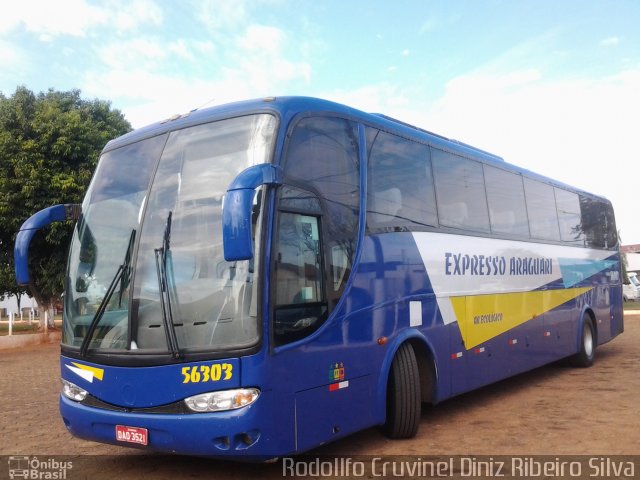 Expresso Araguari 56303 na cidade de Coromandel, Minas Gerais, Brasil, por Rodollfo Cruvinel Diniz Ribeiro Silva. ID da foto: 1160468.