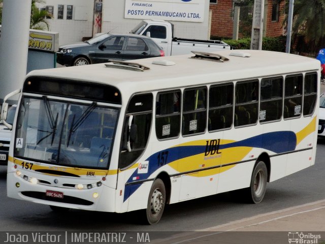 VBL - Viação Branca do Leste 157 na cidade de Imperatriz, Maranhão, Brasil, por João Victor. Número da foto: #1161126.