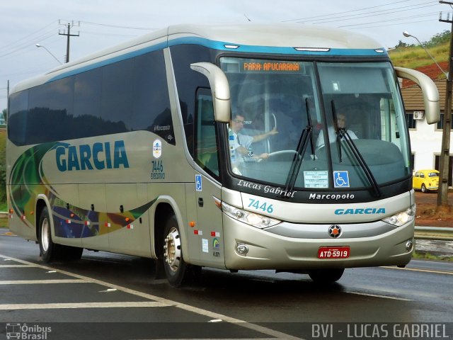 Viação Garcia 7446 na cidade de Imbaú, Paraná, Brasil, por Lucas Gabriel. ID da foto: 1163307.