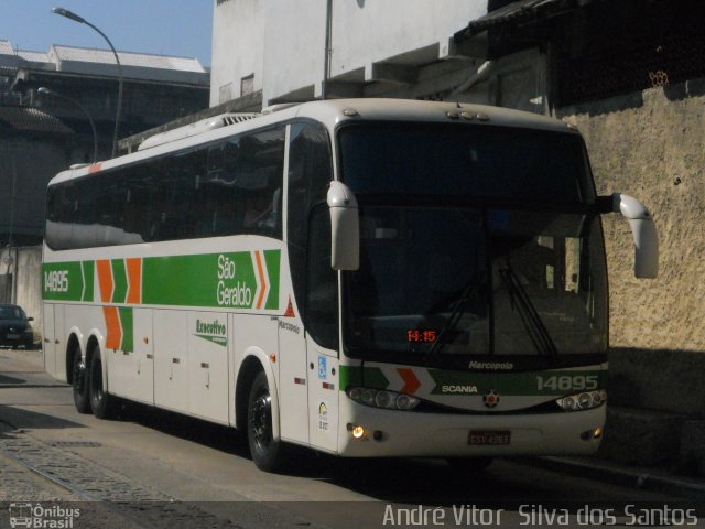 Cia. São Geraldo de Viação 14895 na cidade de Rio de Janeiro, Rio de Janeiro, Brasil, por André Vitor  Silva dos Santos. ID da foto: 1127520.