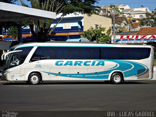 Viação Garcia 7576  na cidade de Telêmaco Borba, Paraná, Brasil, por Lucas Gabriel. Número da foto: #1127980.