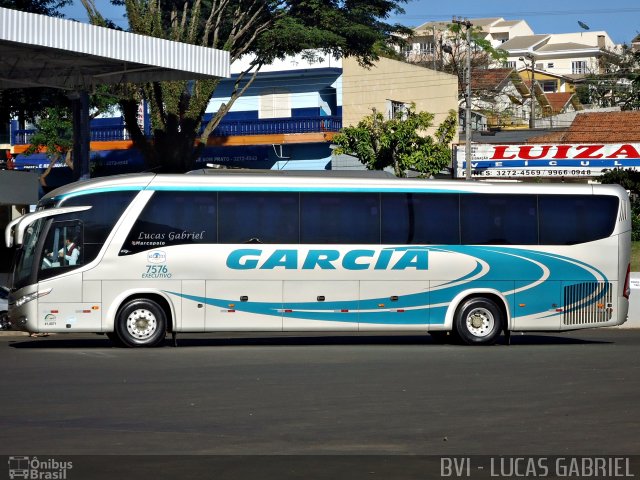 Viação Garcia 7576  na cidade de Telêmaco Borba, Paraná, Brasil, por Lucas Gabriel. ID da foto: 1127980.