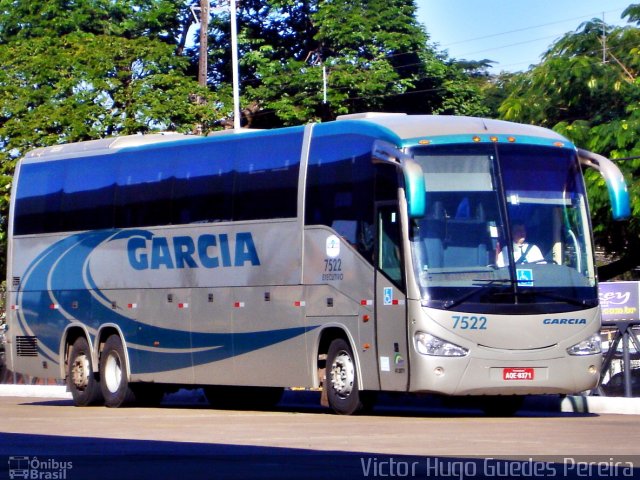 Viação Garcia 7522 na cidade de Maringá, Paraná, Brasil, por Victor Hugo Guedes Pereira. Número da foto: #1127524.