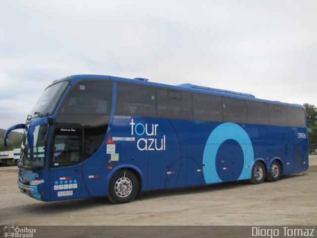 Tour Azul Transportes e Locações 0906 na cidade de Aparecida, São Paulo, Brasil, por Diogo Tomaz. ID da foto: 1164745.