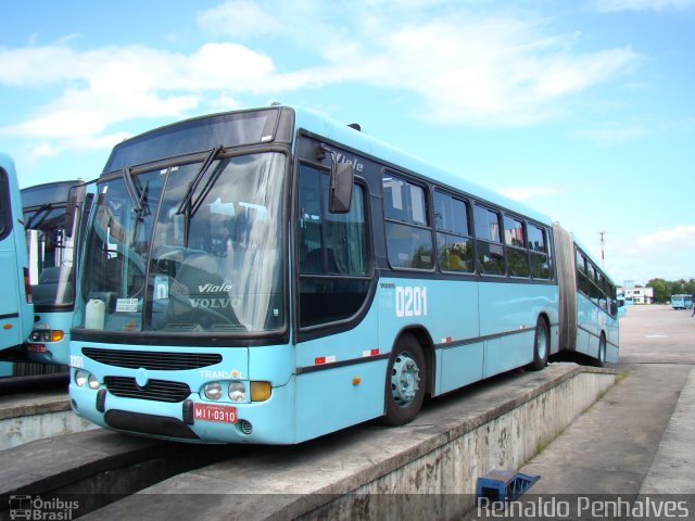 Transol Transportes Coletivos 0201 na cidade de Florianópolis, Santa Catarina, Brasil, por Reinaldo Penha. Número da foto: #1170081.