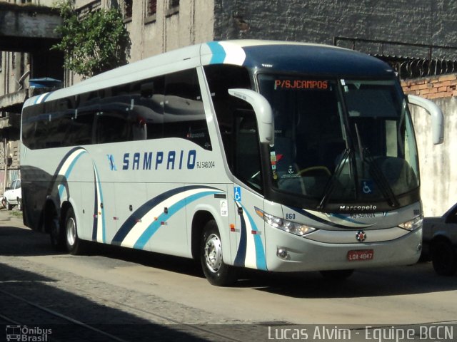 Viação Sampaio 860 na cidade de Rio de Janeiro, Rio de Janeiro, Brasil, por Lucas Alvim. ID da foto: 1170086.