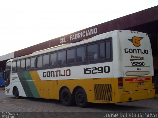 Empresa Gontijo de Transportes 15290 na cidade de Coronel Fabriciano, Minas Gerais, Brasil, por Joase Batista da Silva. ID da foto: 1169086.