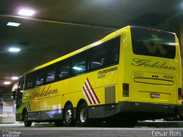 Viação Itapemirim 45289 na cidade de Belo Horizonte, Minas Gerais, Brasil, por César Ônibus. ID da foto: 1169734.