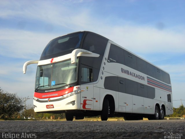 Expresso Embaixador 425 na cidade de Pelotas, Rio Grande do Sul, Brasil, por Felipe Alves. Número da foto: #1171333.