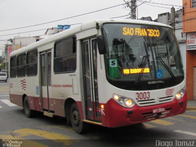 Empresa de Ônibus Pássaro Marron 3003 na cidade de Aparecida, São Paulo, Brasil, por Diogo Tomaz. ID da foto: 1171844.