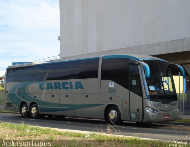 Viação Garcia 7552 na cidade de Campinas, São Paulo, Brasil, por Anderson Lopes. ID da foto: 1172764.