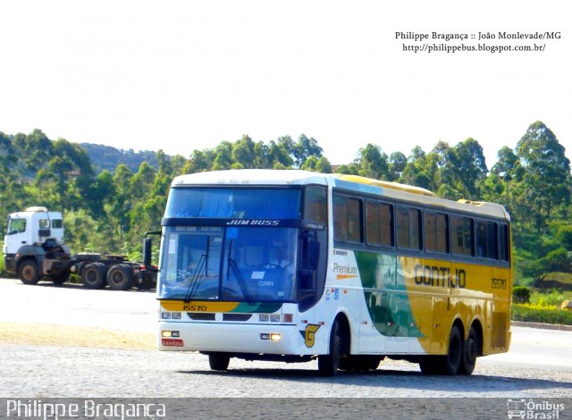 Empresa Gontijo de Transportes 15570 na cidade de João Monlevade, Minas Gerais, Brasil, por Philippe Almeida. ID da foto: 1173988.