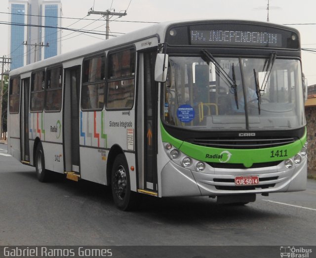 Viação Millenium 1411 na cidade de Piracicaba, São Paulo, Brasil, por Gabriel Ramos Gomes. ID da foto: 1176311.