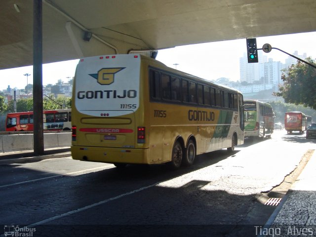 Empresa Gontijo de Transportes 11155 na cidade de Belo Horizonte, Minas Gerais, Brasil, por Tiago  Alves. ID da foto: 1176081.