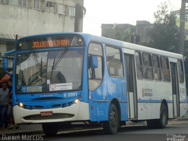 TUPI - Transportes Urbanos Piratininga 6 2051 na cidade de São Paulo, São Paulo, Brasil, por Daniel Marcos Alves . Número da foto: #1178423.