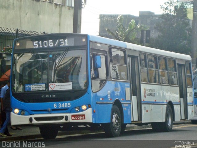 Viação Paratodos > São Jorge > Metropolitana São Paulo > Mobibrasil 6 3485 na cidade de São Paulo, São Paulo, Brasil, por Daniel Marcos Alves . Número da foto: #1178411.