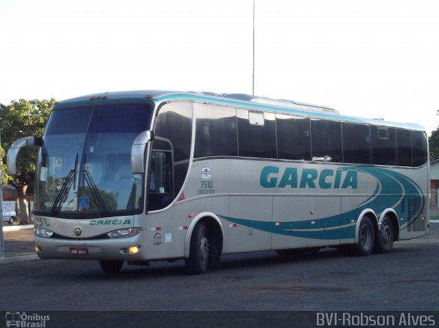 Viação Garcia 7510 na cidade de Paranavaí, Paraná, Brasil, por Robson Alves. ID da foto: 1176768.