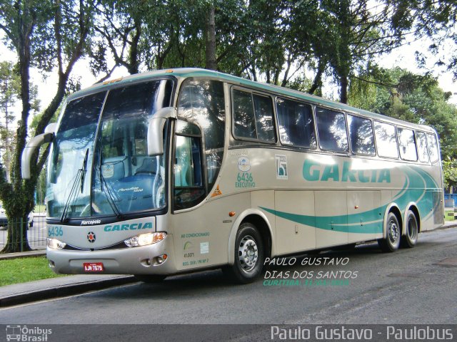 Viação Garcia 6436 na cidade de Curitiba, Paraná, Brasil, por Paulo Gustavo. Número da foto: #1177757.