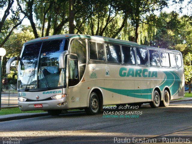 Viação Garcia 6536 na cidade de Curitiba, Paraná, Brasil, por Paulo Gustavo. Número da foto: #1179718.
