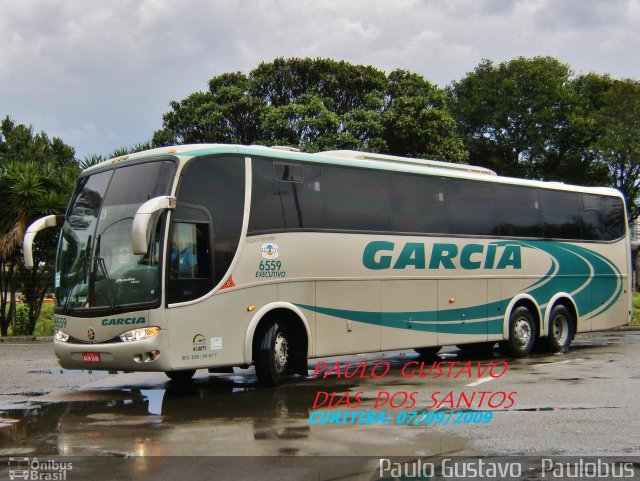 Viação Garcia 6559 na cidade de Curitiba, Paraná, Brasil, por Paulo Gustavo. ID da foto: 1179729.