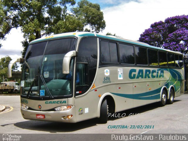 Viação Garcia 6496 na cidade de Curitiba, Paraná, Brasil, por Paulo Gustavo. Número da foto: #1179682.