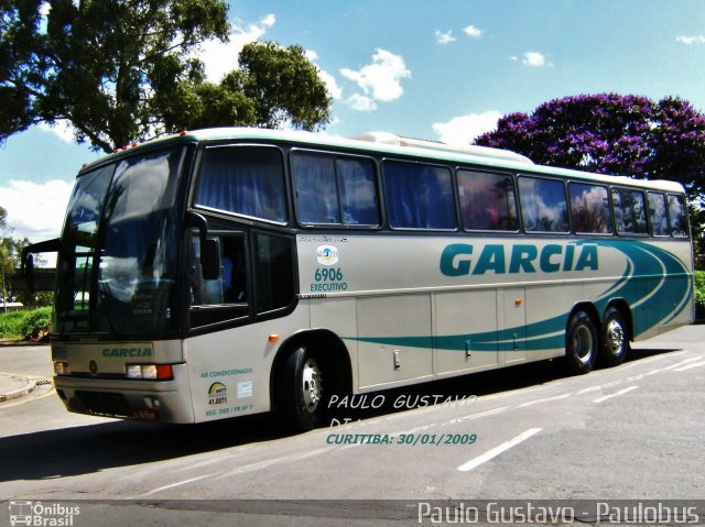 Viação Garcia 6906 na cidade de Curitiba, Paraná, Brasil, por Paulo Gustavo. ID da foto: 1181929.