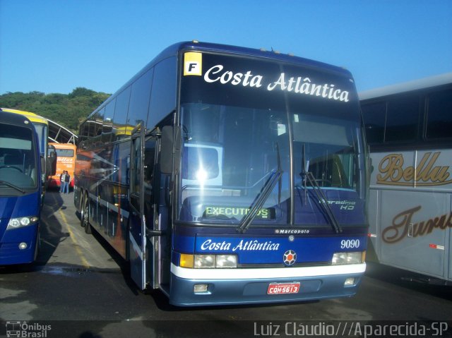Costa Atlântica Transportes e Turismo 9090 na cidade de Aparecida, São Paulo, Brasil, por Luiz Krolman. Número da foto: #1185020.