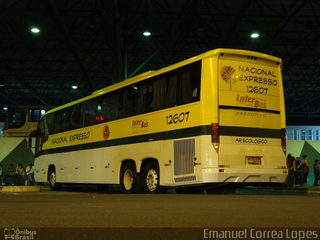 Nacional Expresso 12607 na cidade de Bauru, São Paulo, Brasil, por Emanuel Corrêa Lopes. ID da foto: 1185750.