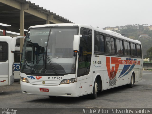 Viação Teresópolis RJ 203.065 na cidade de Teresópolis, Rio de Janeiro, Brasil, por André Vitor  Silva dos Santos. Número da foto: #1184865.