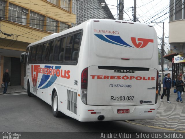 Viação Teresópolis RJ 203.037 na cidade de Teresópolis, Rio de Janeiro, Brasil, por André Vitor  Silva dos Santos. Número da foto: #1185055.