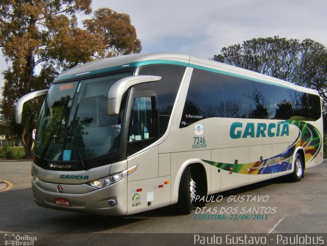 Viação Garcia 7246 na cidade de Curitiba, Paraná, Brasil, por Paulo Gustavo. ID da foto: 1184194.