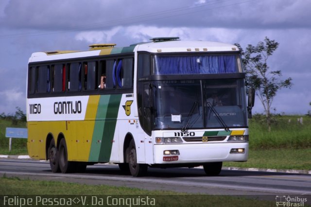 Empresa Gontijo de Transportes 11150 na cidade de Vitória da Conquista, Bahia, Brasil, por Felipe Pessoa de Albuquerque. ID da foto: 1129713.