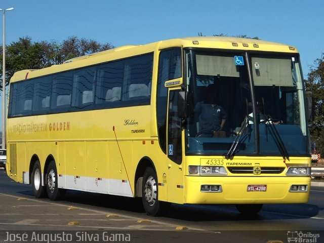 Viação Itapemirim 45335 na cidade de Brasília, Distrito Federal, Brasil, por José Augusto da Silva Gama. Número da foto: #1130555.