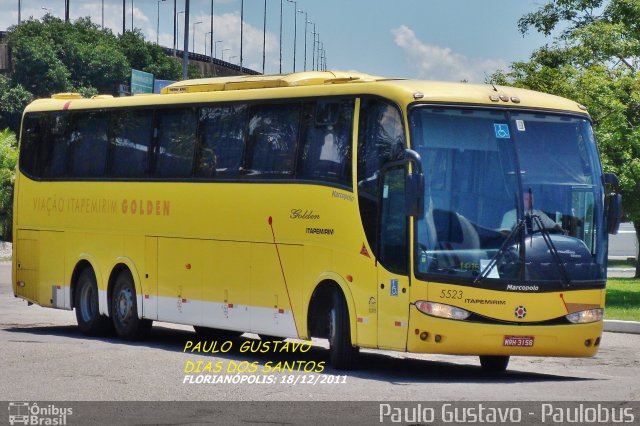 Viação Itapemirim 5523 na cidade de Florianópolis, Santa Catarina, Brasil, por Paulo Gustavo. Número da foto: #1130164.