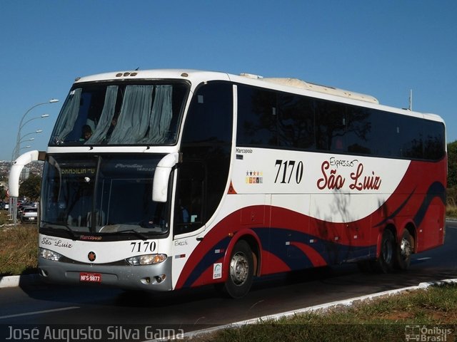 Expresso São Luiz 7170 na cidade de Brasília, Distrito Federal, Brasil, por José Augusto da Silva Gama. Número da foto: #1130388.