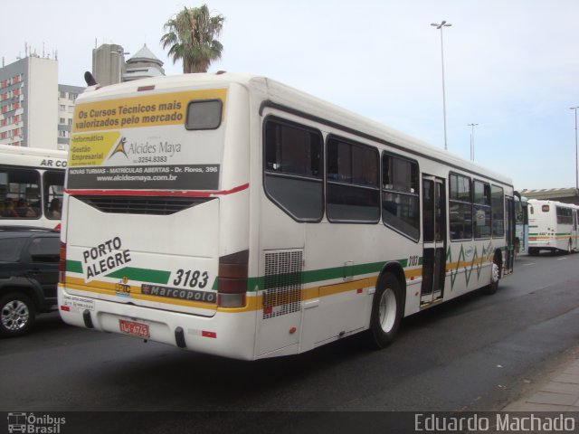 Sudeste Transportes Coletivos 3183 na cidade de Porto Alegre, Rio Grande do Sul, Brasil, por Eduardo Machado. Número da foto: #1187742.