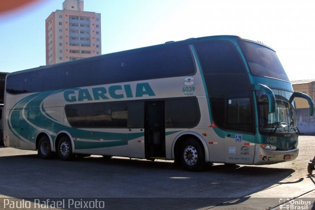 Viação Garcia 6039 na cidade de São José dos Campos, São Paulo, Brasil, por Paulo Rafael Peixoto. ID da foto: 1186316.