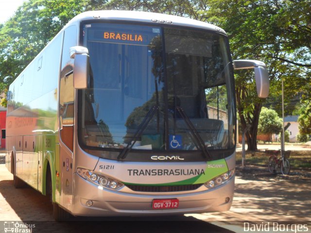 Transbrasiliana Transportes e Turismo 51211 na cidade de Guaraí, Tocantins, Brasil, por David Borges. Número da foto: #1187341.