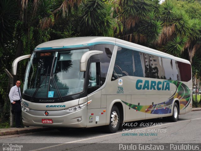 Viação Garcia 7396 na cidade de Curitiba, Paraná, Brasil, por Paulo Gustavo. Número da foto: #1186869.