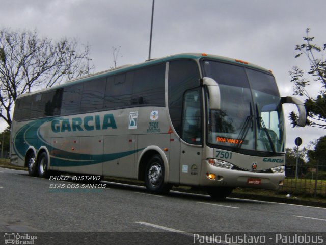 Viação Garcia 7501 na cidade de Curitiba, Paraná, Brasil, por Paulo Gustavo. ID da foto: 1189535.