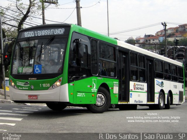 Viação Santa Brígida 1 1838 na cidade de São Paulo, São Paulo, Brasil, por Rafael Santos. Número da foto: #1189076.